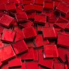 Tesselles de miroir ROUGE 1 × 1 cm pour mosaïque vendues par 100 g ou 300 g