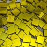 Tesselles de miroir JAUNE 1 × 1 cm pour mosaïque vendues par 100 g ou 300 g