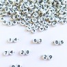 Chiffres ronds blancs 7 × 3 mm pour mosaïque