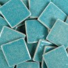 Emaux de Briare couleur BAHAMAS bleu turquoise brillants pour mosaïque 2,5 × 2,5 cm vendus par 100 g vue de face