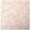 Emaux de Briare PÉTALE rose pâle brillants pour mosaïque 2,5 × 2,5 cm sur filet vendus à la plaque