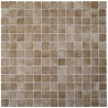 Emaux de Briare NOISETIER beige foncé pour mosaïque 2,5 × 2,5 cm sur filet vendus à la plaque