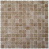 Emaux de Briare NOISETIER beige foncé pour mosaïque 2,5 × 2,5 cm au m2 vendus par boîte de 9 plaques