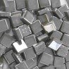 Emaux de Briare Micro-mosaïque métallisés couleur TITANE gris argenté pour mosaïque 1 × 1 cm