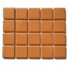 Emaux de Briare Mazurka couleur TOPAZE orange clair mats pour mosaïque 2,5 × 2,5 cm vendus par 100 g sur trame