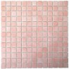 Emaux de Briare couleur CAMÉLIA rose layette brillants pour mosaïque 2,5 × 2,5 cm au m2 vendus par boîte de 9 plaques