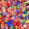 Triangles de Pâte de verre espagnole MULTICOLORE 100 g