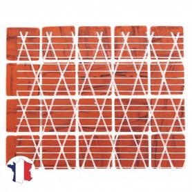 Emaux de Briare Mazurka couleur MINIUM orange foncé mats pour mosaïque 2,5 × 2,5 cm vendus sur filet