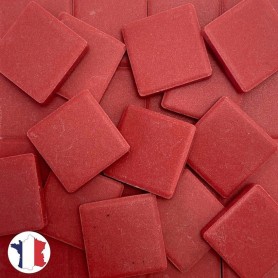 Emaux de Briare Mazurka couleur RUBIS rouge foncé mats pour mosaïque 2,5 × 2,5 cm vendus par 100 g