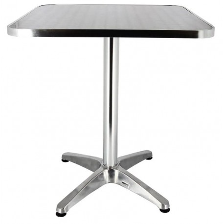 TABLE CARRÉE en aluminium DÉCLASSÉE