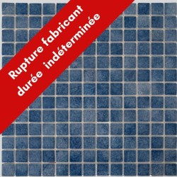 Emaux de Briare ÉGÉE bleu jean’s brillants pour mosaïque 2,5 × 2,5 cm au m2 vendus par boîte de 9 plaques