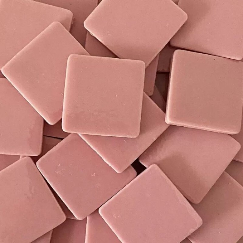 Emaux de Briare couleur ROSE BONBON pour mosaïque 2,5 × 2,5 cm vendus par 100 g