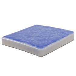 Emaux de Briare couleur LAVANDE bleu ciel brillants pour mosaïque 2,5 × 2,5 cm vue de profil