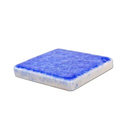 Emaux de Briare couleur ASTER bleu azur brillants pour mosaïque 2,5 × 2,5 cm vue de profil