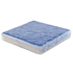 Emaux de Briare couleur ÉGÉE bleu jean’s brillants pour mosaïque 2,5 × 2,5 cm vue de profil