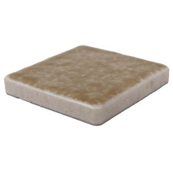 Emaux de Briare NOISETIER beige foncé pour mosaïque 2,5 × 2,5 cm sur filet vendus à la plaque