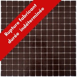 Emaux de Briare CACAO marron foncé brillants pour mosaïque 2,5 × 2,5 cm au m2 vendus par boîte de 9 plaques