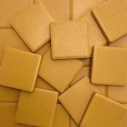 Emaux de Briare Mazurka couleur PÉPITE jaune d’or mats pour mosaïque 2,5 × 2,5 cm vendus par 100 g