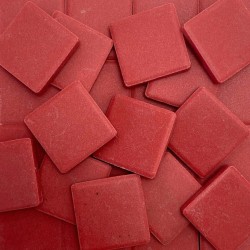 Emaux de Briare Mazurka couleur RUBIS rouge foncé mats pour mosaïque 2,5 × 2,5 cm vendus par 100 g