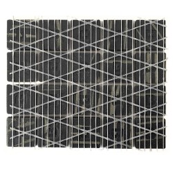 Emaux de Briare Mazurka couleur LAVE gris anthracite mats pour mosaïque 2,5 × 2,5 cm vendus sur filet