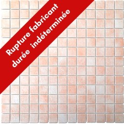 Emaux de Briare PÉTALE rose pâle brillants pour mosaïque 2,5 × 2,5 cm au m2 vendus par boîte de 9 plaques