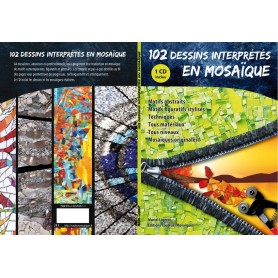 Livre 102 dessins interprétés en mosaïque de Muriel Ligerot aux éditions Couleurs Mosaïques couverture et 4ème de couverture