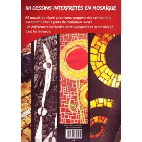 Livre 101 dessins interprétés en mosaïque de Muriel Ligerot aux éditions Couleurs Mosaïques 4e de couverture