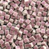 Micro-porcelaine 5 × 5 mm couleur DRAGÉE vieux rose pour mosaïque