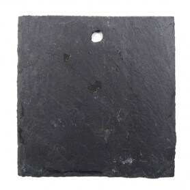 Ardoise naturelle carrée 9,5 × 9,5 cm pour mosaïque ou autres techniques de loisirs créatifs verso