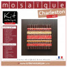 Kit Mosaïque 2 Tableaux carrés décorés avec des Emaux de Briare, des pâtes de verre pailletées et des mini-cabochons