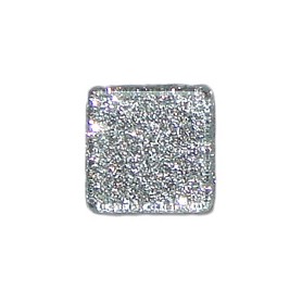 Pâtes de verre pailletées DIAMANT argent 1 × 1 cm gros plan