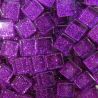 Pâtes de verre pailletées VIOLET 1 × 1 cm vendues par 100 g, 300 g et 600 g