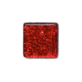 Pâtes de verre pailletées RUBIS rouge 1 × 1 cm gros plan