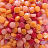 Mini-cabochons XS COQUELICOT rouge orange vendus par 100 g