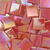 Pâtes de verre espagnoles ROUGE IRIDESCENT de 2,5 × 2,5 cm