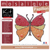 Kit mosaïque Papillon à décorer avec des Emaux de Briare et des billes de verre