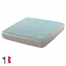 Emaux de Briare couleur CALIFORNIE bleu vert d’eau brillants pour mosaïque 2,5 × 2,5 cm vue de profil