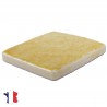 Emaux de Briare couleur CAMEL jaune paille brillants pour mosaïque 2,5 × 2,5 cm vue de profil