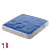 Emaux de Briare couleur GALAPAGOS bleu vert chiné brillants pour mosaïque 2,5 × 2,5 cm vue de profil