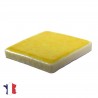 Emaux de Briare couleur GENÊT jaune soleil brillants pour mosaïque 2,5 × 2,5 cm vue de profil