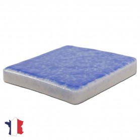 Emaux de Briare couleur LAVANDE bleu ciel brillants pour mosaïque 2,5 × 2,5 cm vue de profil