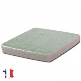 Emaux de Briare couleur LOTUS vert d’eau brillants pour mosaïque 2,5 × 2,5 cm vue de profil