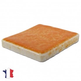 Emaux de Briare couleur MANDARINE orange brillants pour mosaïque 2,5 × 2,5 cm vue de profil