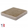 Emaux de Briare couleur NOISETIER beige foncé brillants pour mosaïque 2,5 × 2,5 cm vue de profil