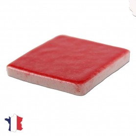 Emaux de Briare couleur PIVOINE rouge brillants pour mosaïque 2,5 × 2,5 cm vue de profil