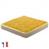 Emaux de Briare couleur POLLEN jaune tournesol brillants pour mosaïque 2,5 × 2,5 cm vue de profil