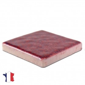 Emaux de Briare couleur QUETSCHE lie de vin brillants pour mosaïque 2,5 × 2,5 cm vue de profil