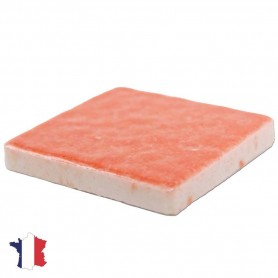 Emaux de Briare couleur ZINNIA corail brillants pour mosaïque 2,5 × 2,5 cm vue de profil