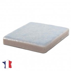 Emaux de Briare couleur ÉCUME bleu clair brillants pour mosaïque 2,5 × 2,5 cm vue de profil