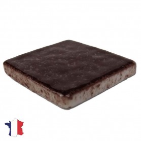 Emaux de Briare CACAO marron foncé brillants pour mosaïque 2,5 × 2,5 cm sur filet vendus à la plaque